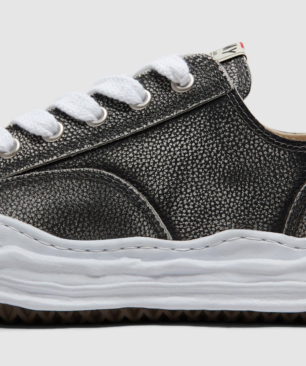 Hank low brushed shrink leather sneaker - 7