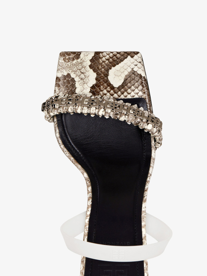 G WOVEN SANDALS IN PYTHON 6