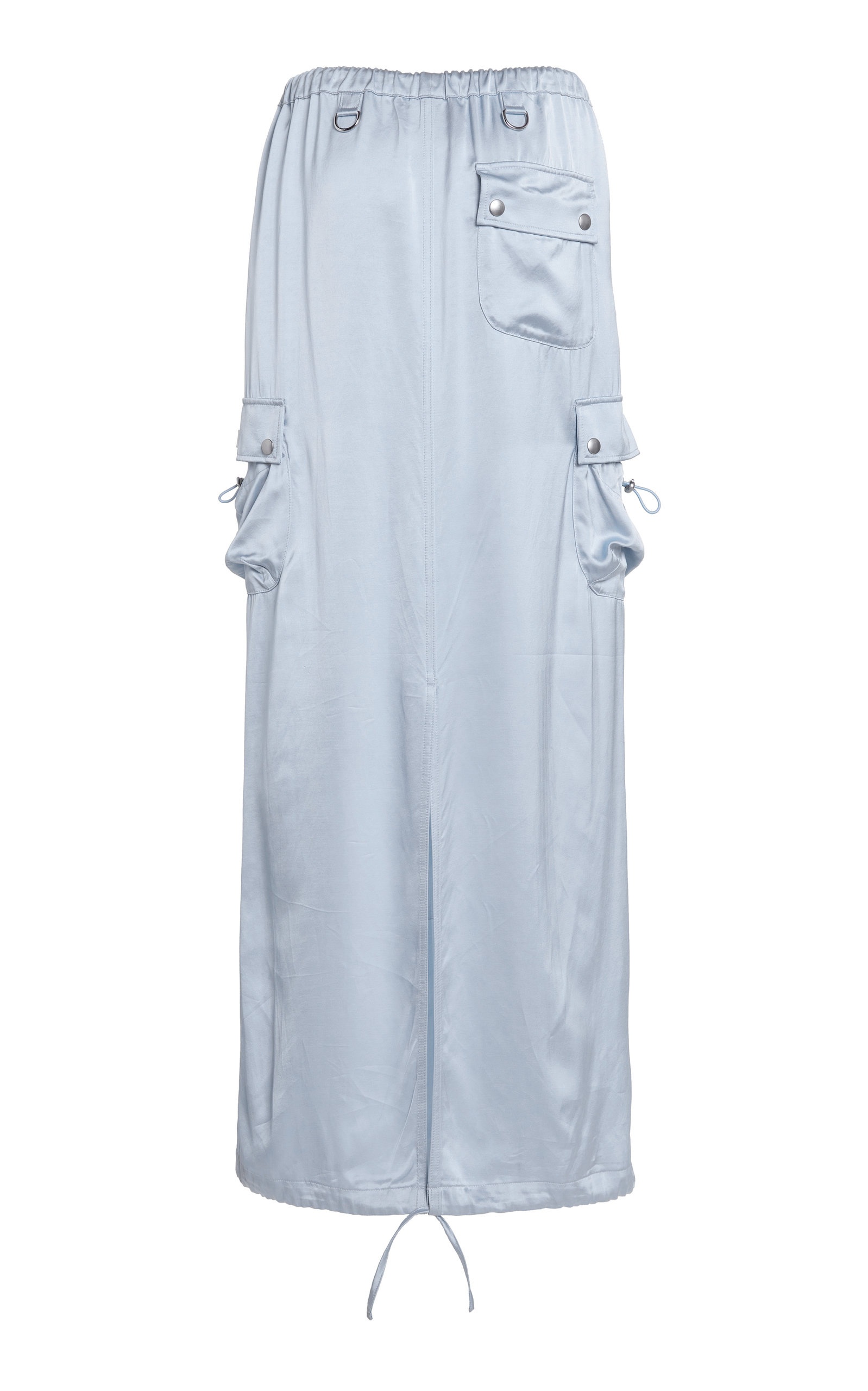 Satin Cargo Maxi Skirt blue - 2