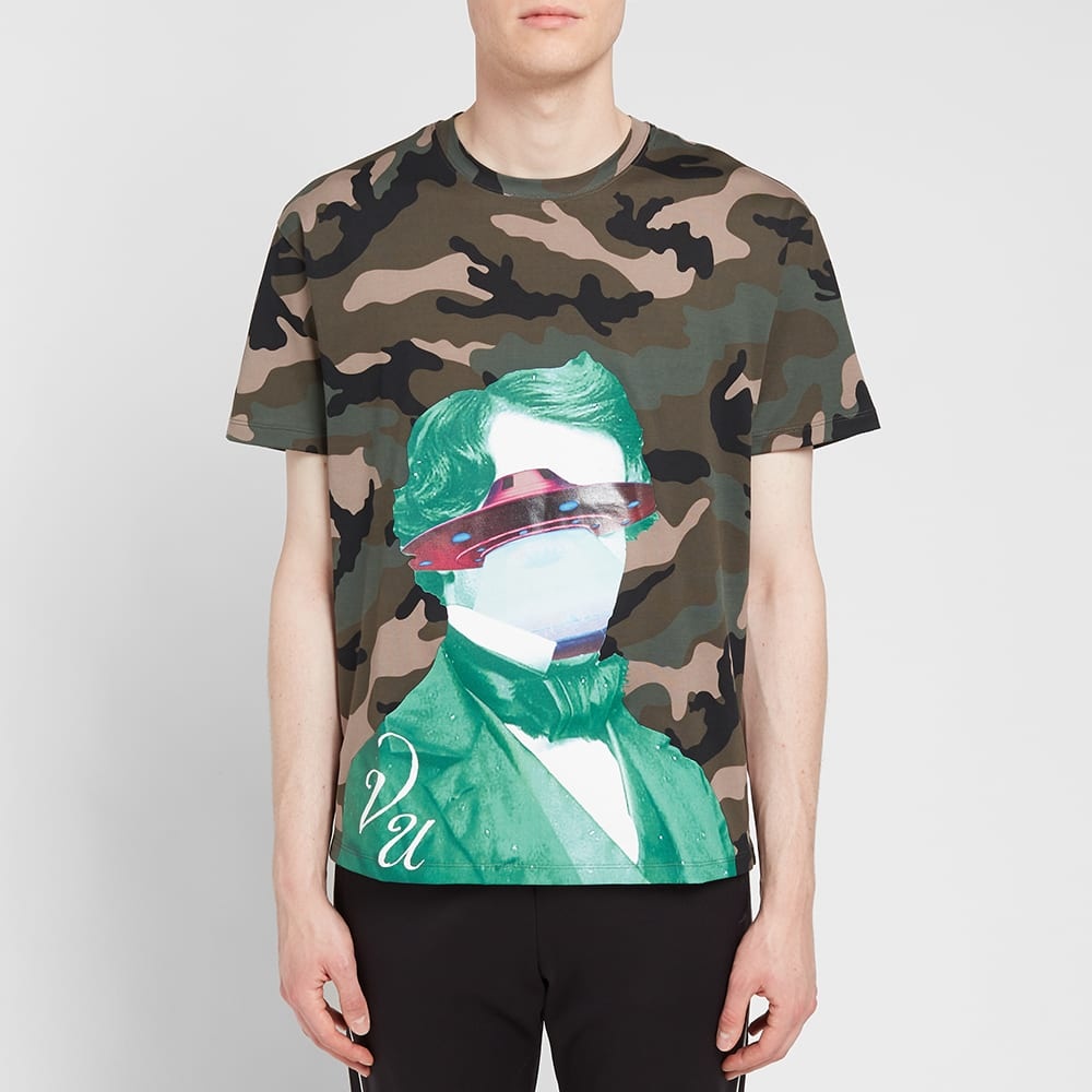 Valentino x Undercover Camo UFO Face Tee - 4