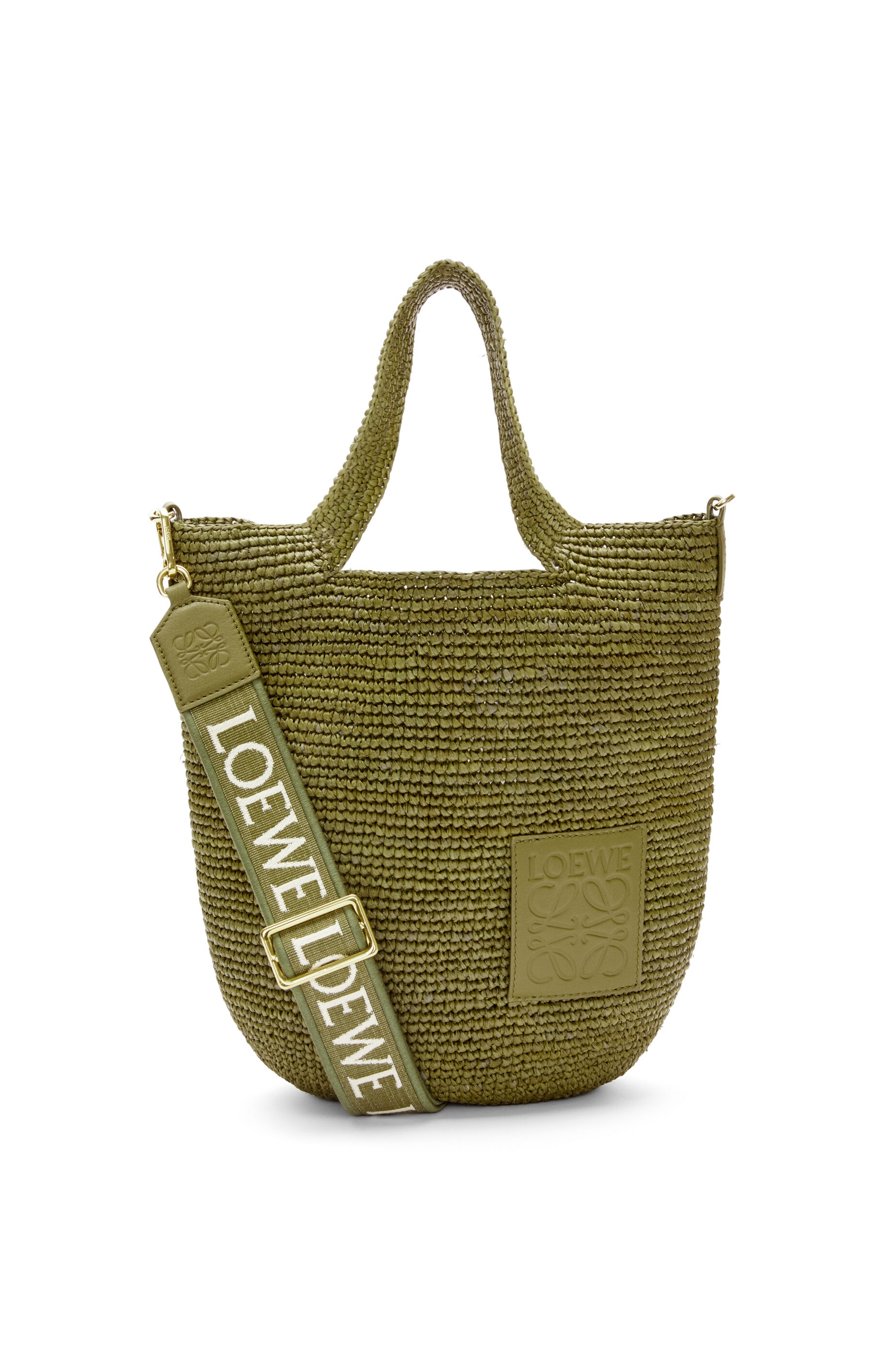 Mini Slit bag in raffia and calfskin - 1
