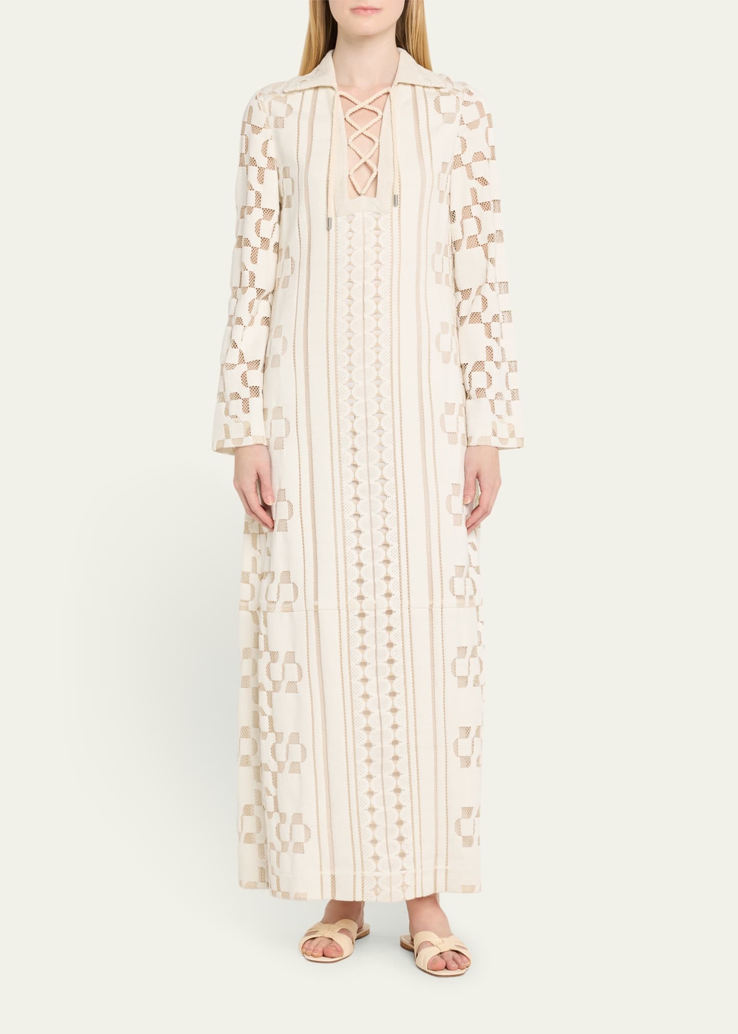 Wiliama Lace-Up Maxi Dress - 2
