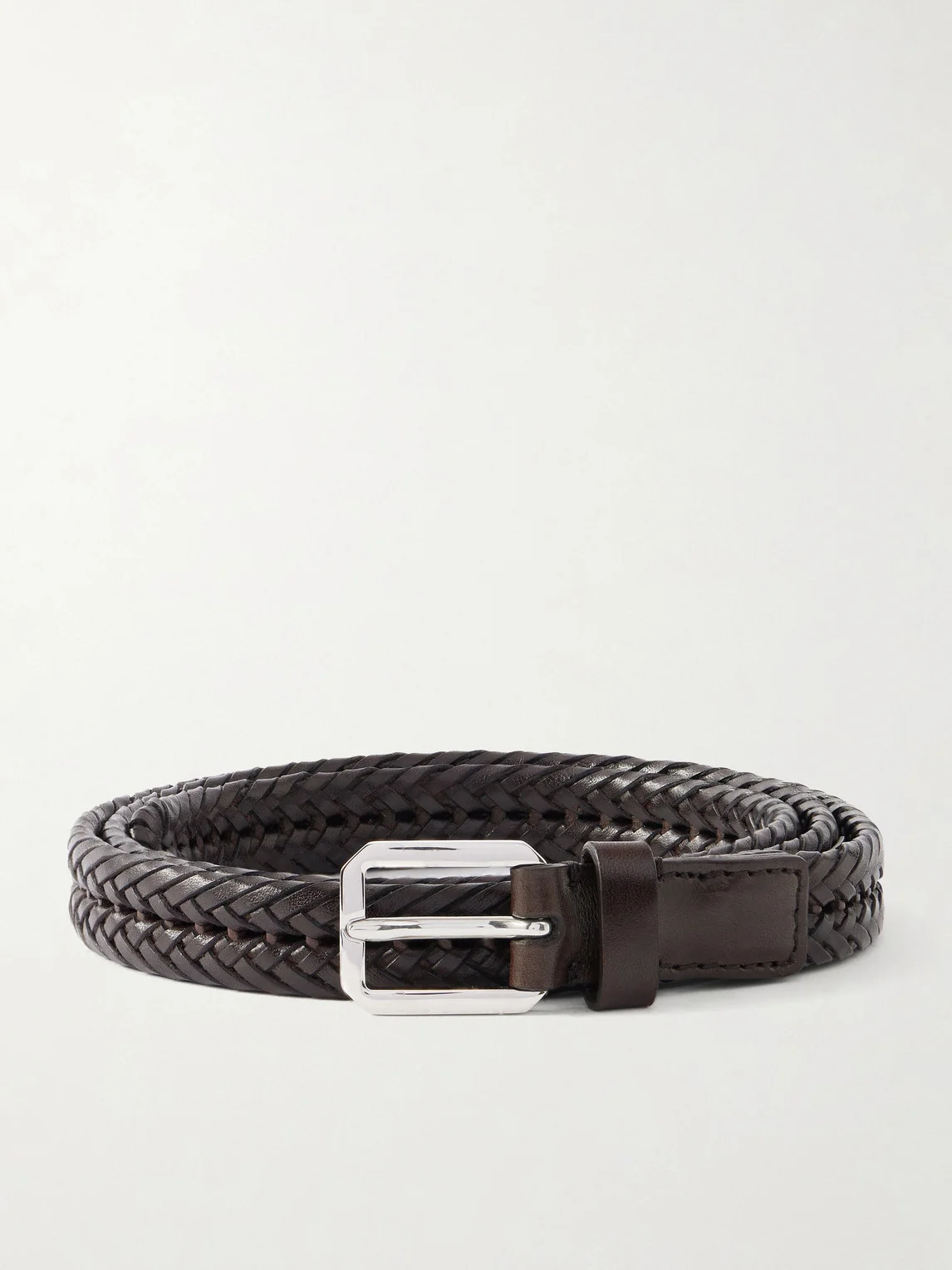 2cm Woven Leather Belt - 1