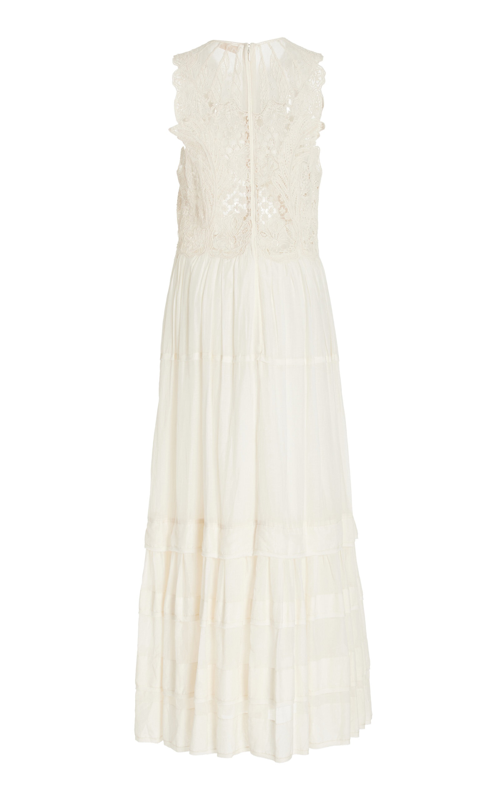 Fleur Lace-Appliquéd Dress white - 3