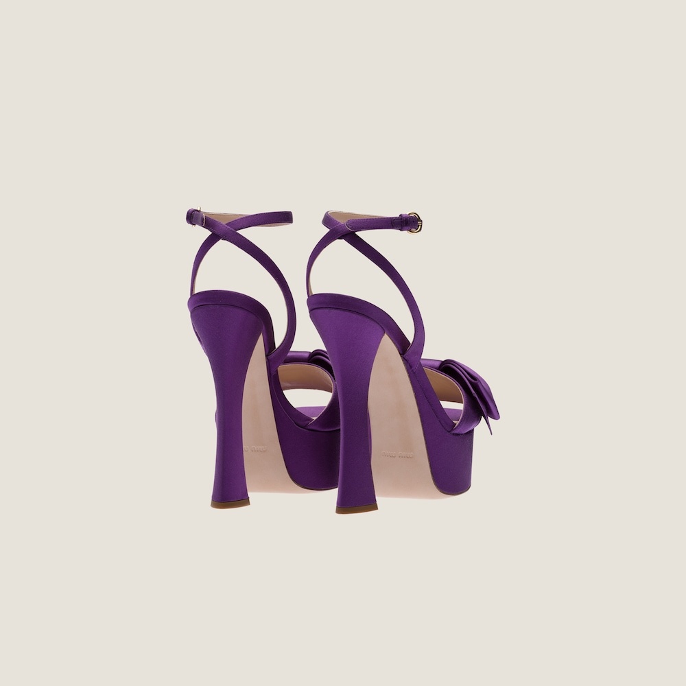Satin platform sandals - 3