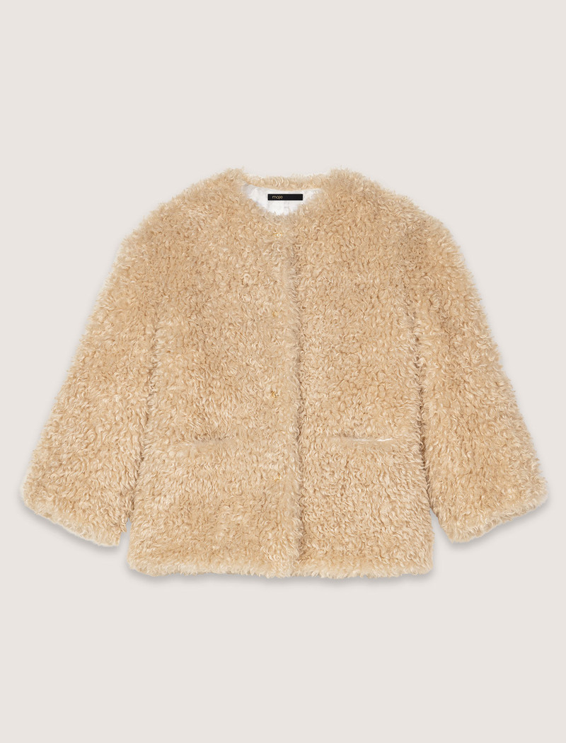Short faux fur coat 1