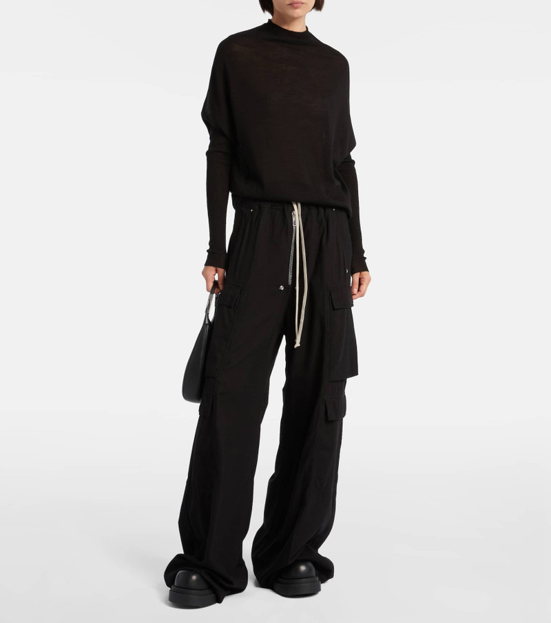 Rick Owens Jumbo Belas high-rise cotton cargo pants outlook