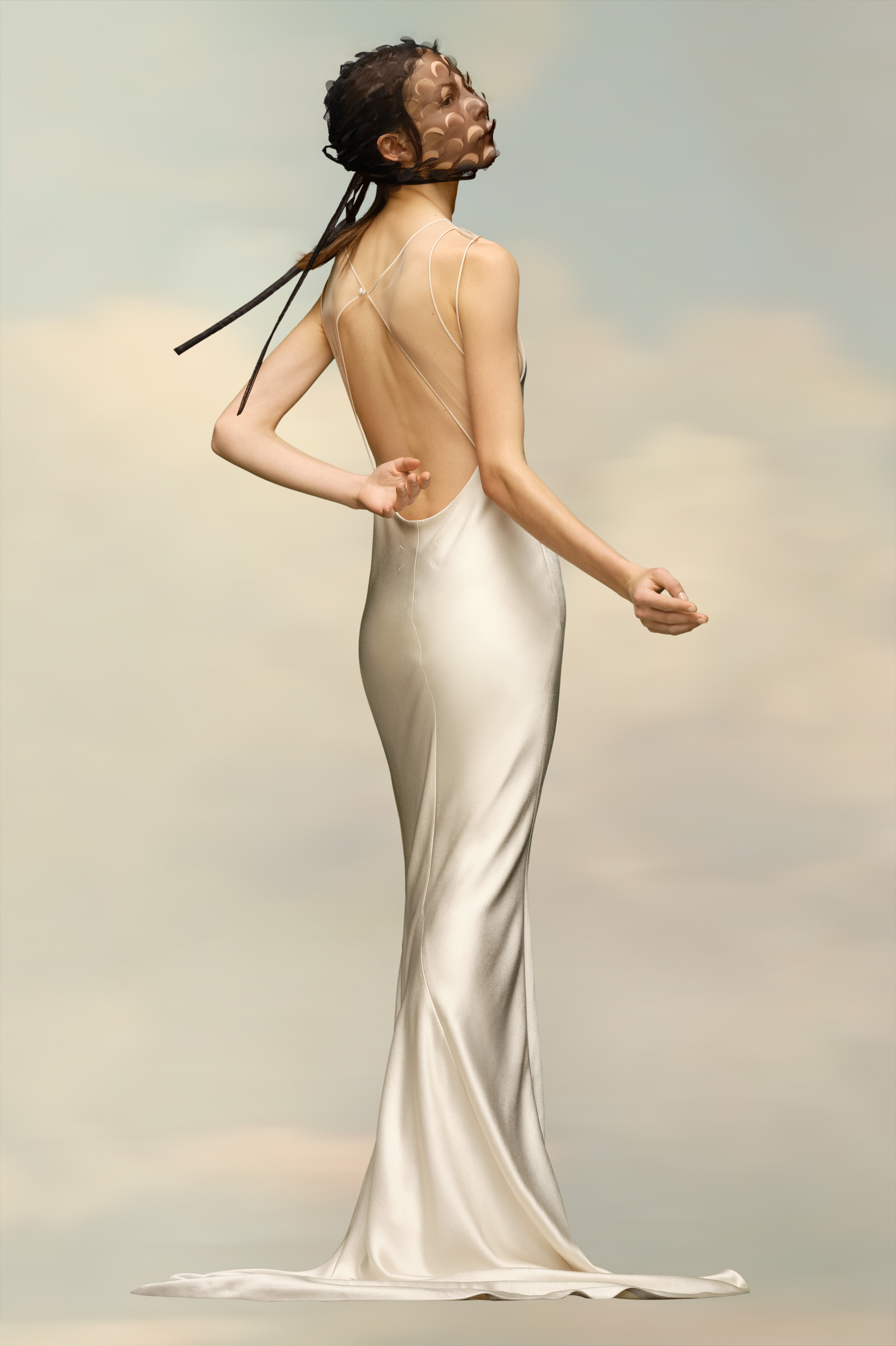 Hammered Satin Gown - 4