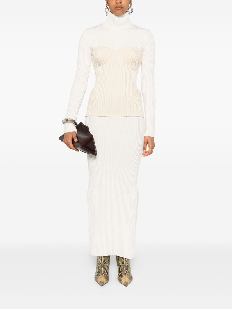 Jean Paul Gaultier ribbed-knit corset dress outlook