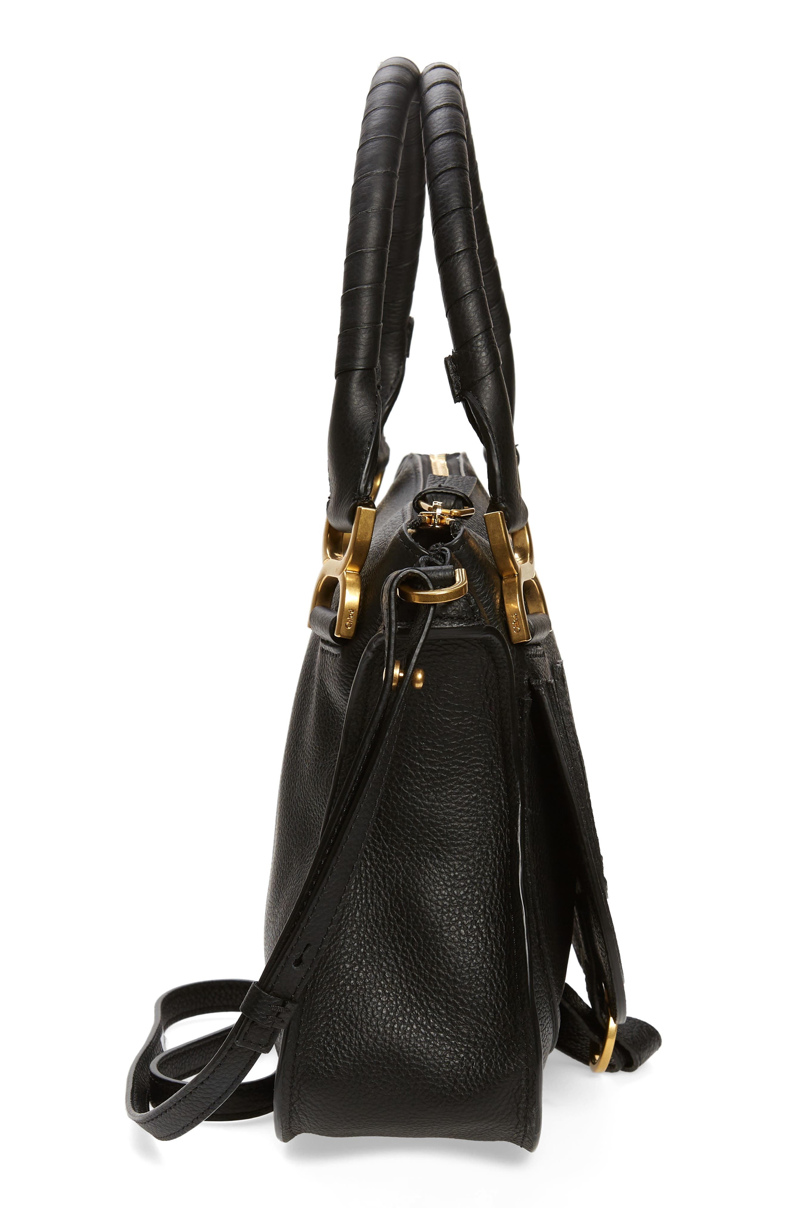 Small Marcie Leather Satchel - 6