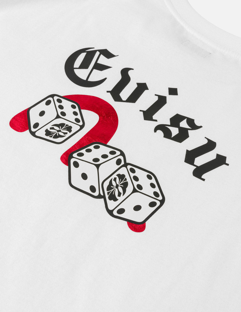 Poker Lucky Dice and Flocked Seagull T-shirt - White 7