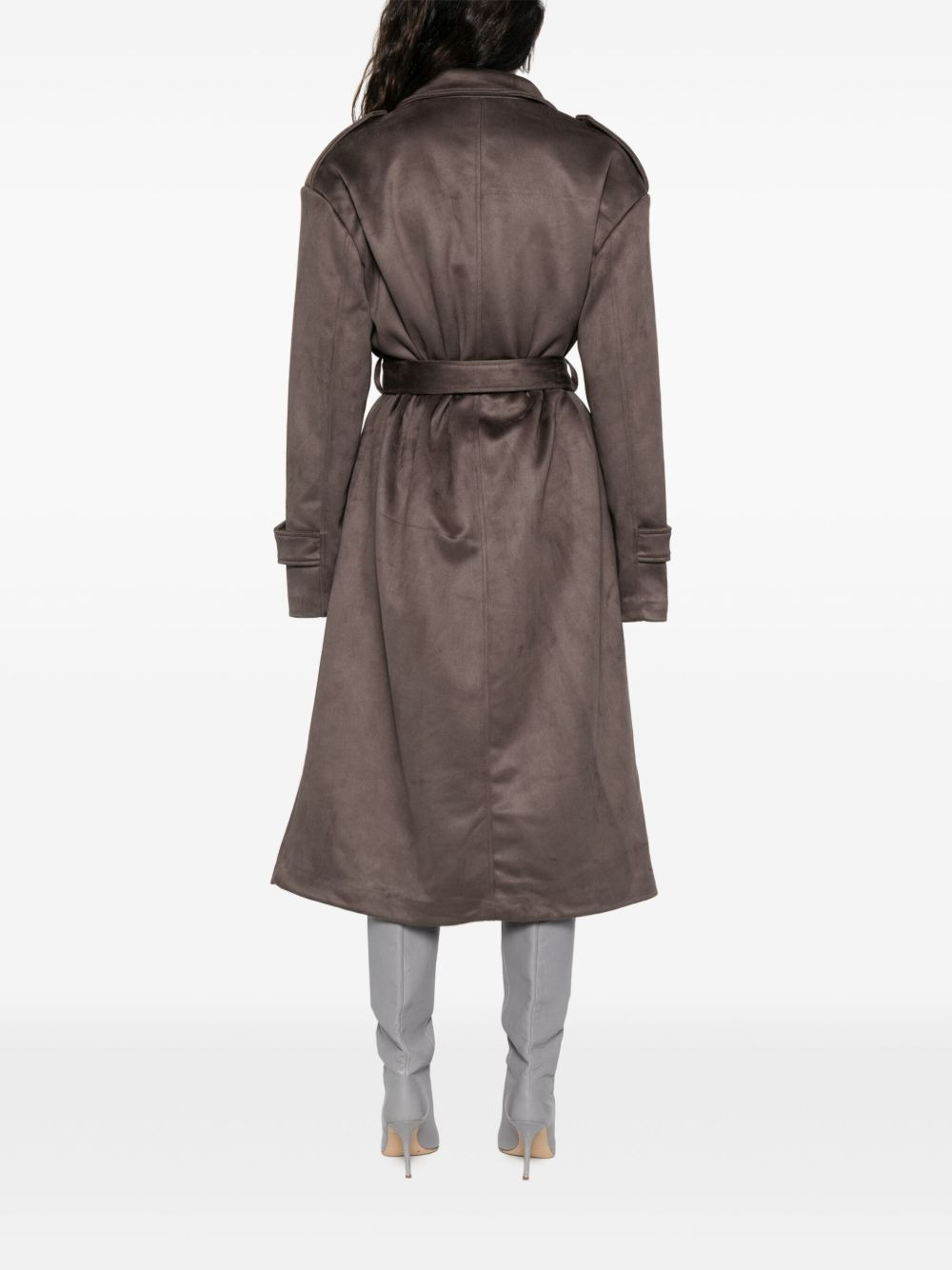 Pembroke belted double-breasted trench coat - 4