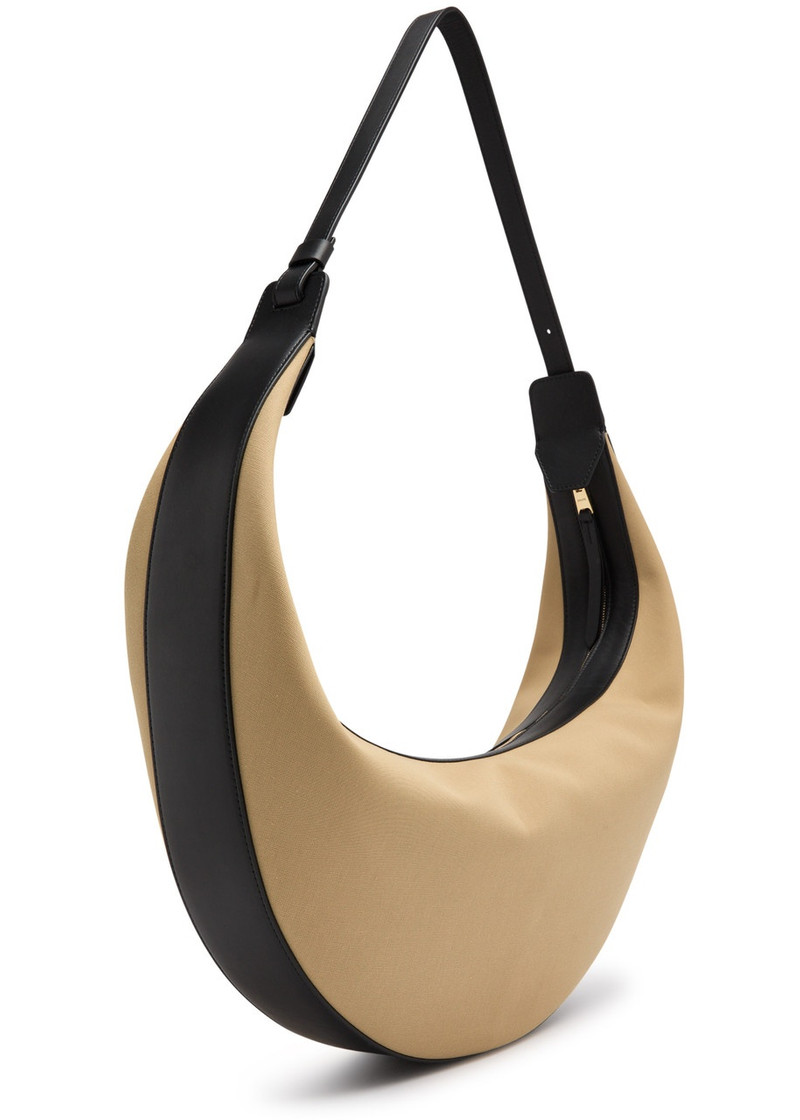 KHAITE Augustina panelled canvas hobo bag outlook