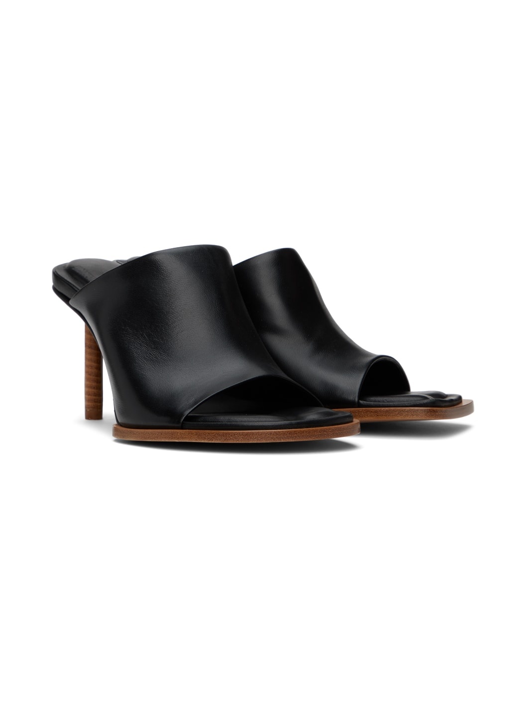 Black Le Raphia 'Les Mules Rond Carré' Mules - 4