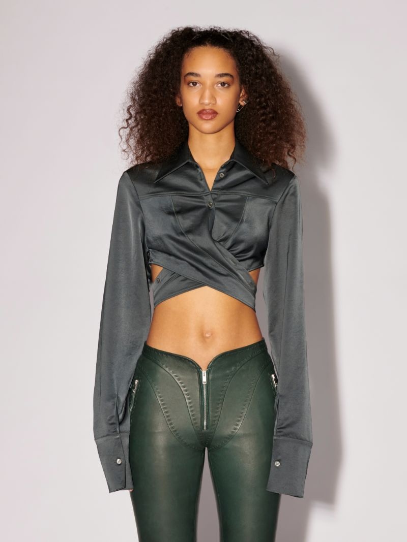 WRAPPED CROP SHIRT - 3