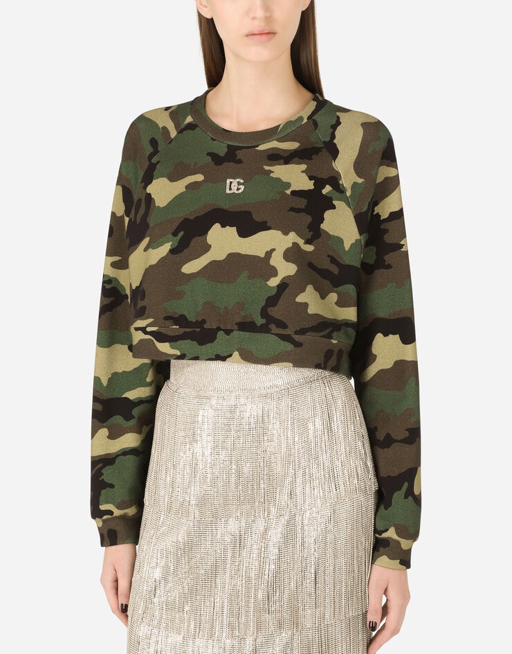 Camouflage-print jersey sweatshirt - 4