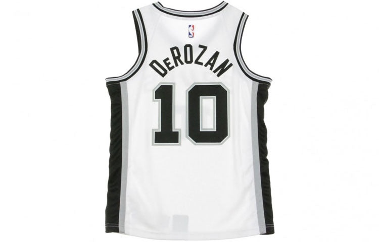 Men's Nike NBA Retro Basketball Jersey/Vest SW Fan Edition Derozan 1 No. 0 White 864449-102 - 2