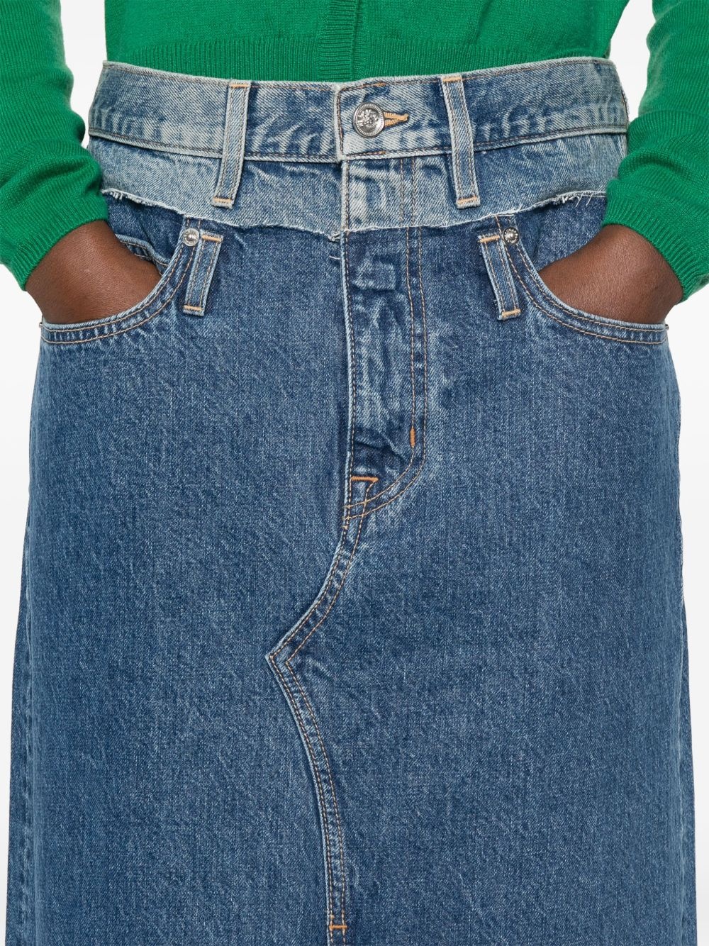 denim maxi skirt - 5