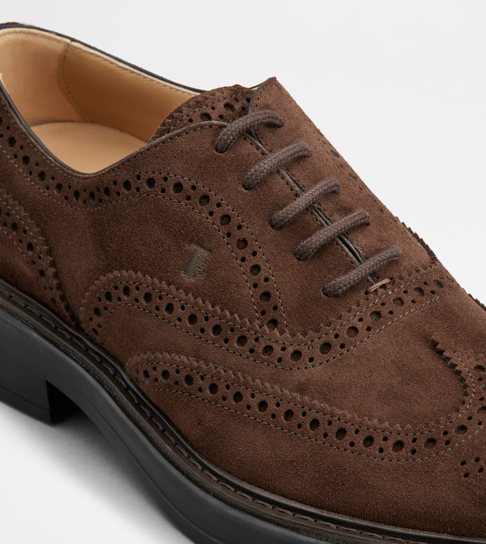LACE-UPS IN SUEDE - BROWN - 5