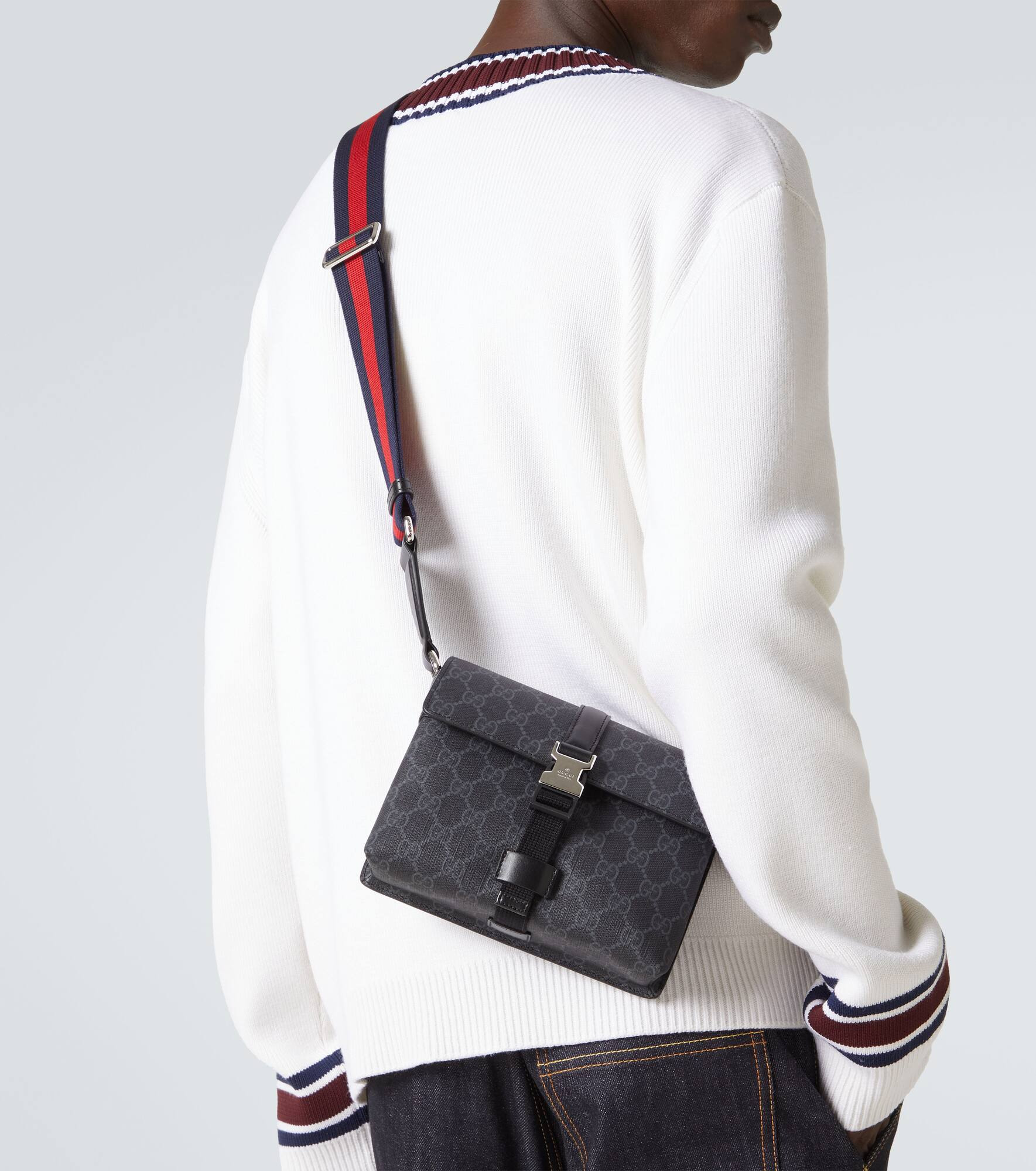 GG Super Mini leather-trimmed crossbody bag - 2