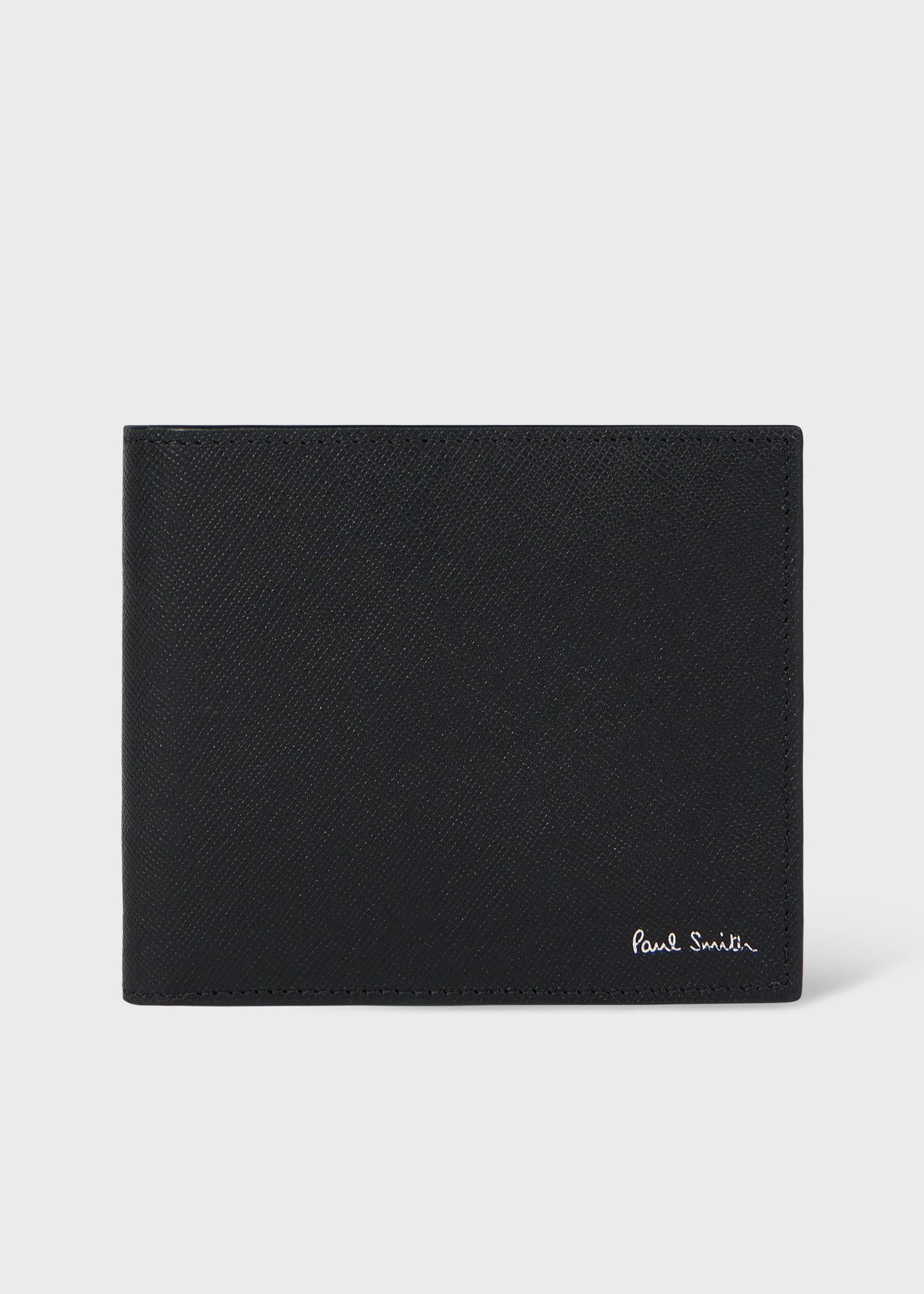 Black Leather 'Commuter Mini' Interior Billfold Wallet - 2
