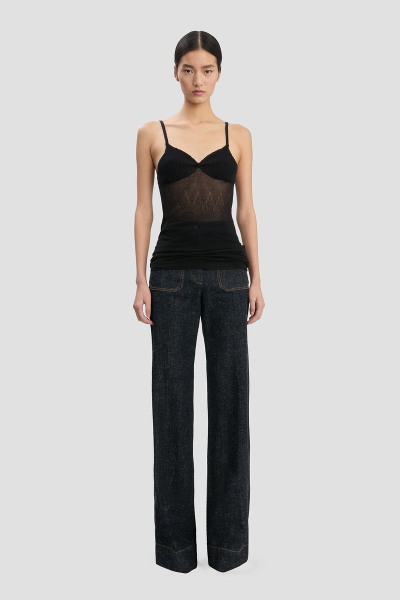 Victoria Beckham Cami Top In Black outlook