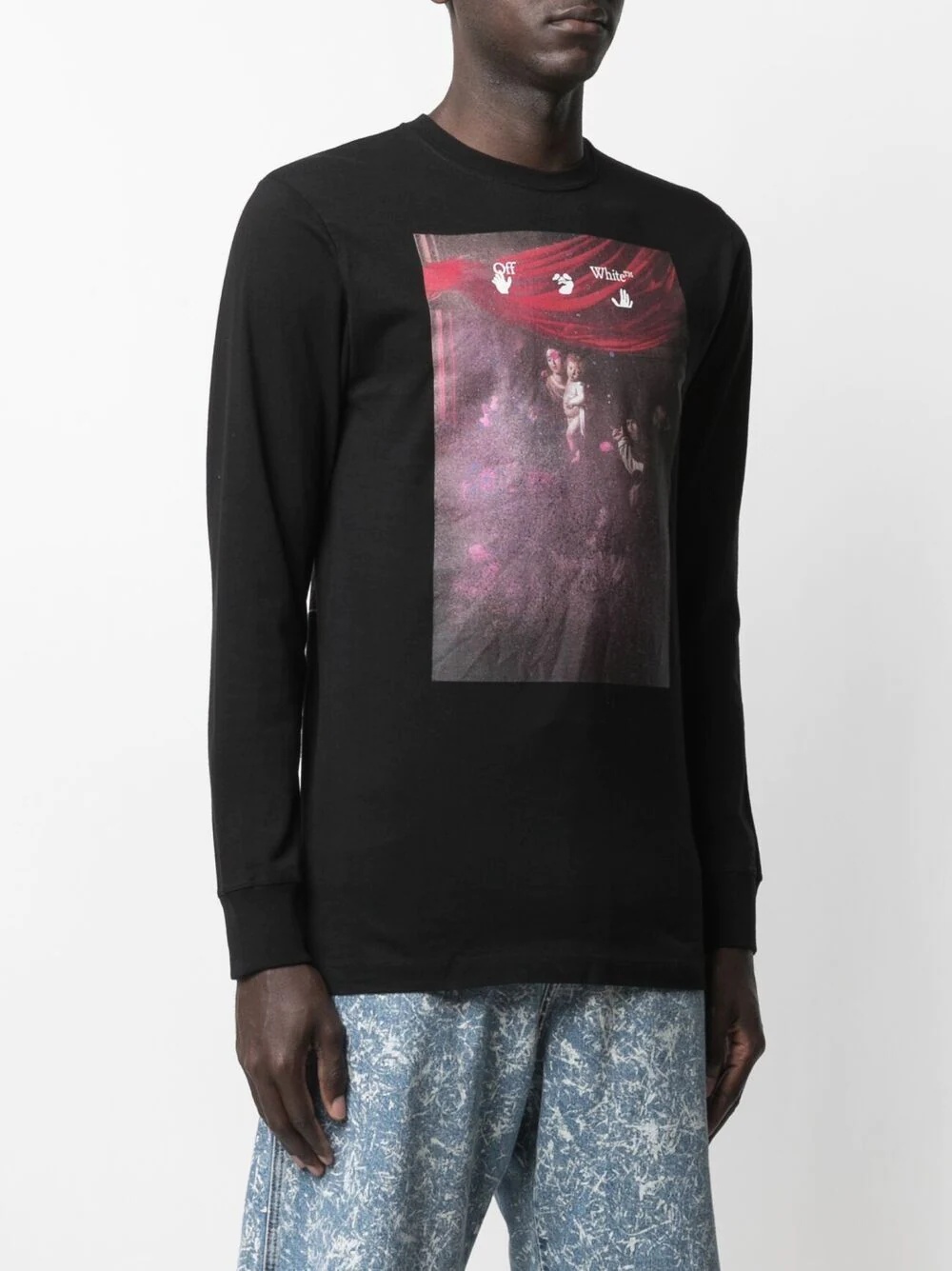 Caravaggio-print logo sweatshirt - 3