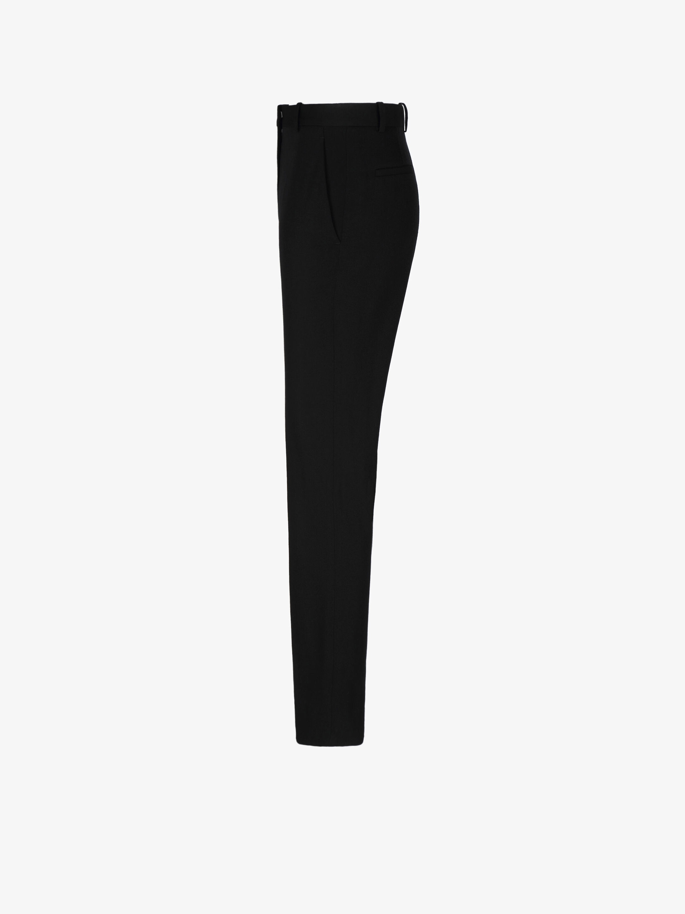 Slim fit trousers in grain de poudre - 4