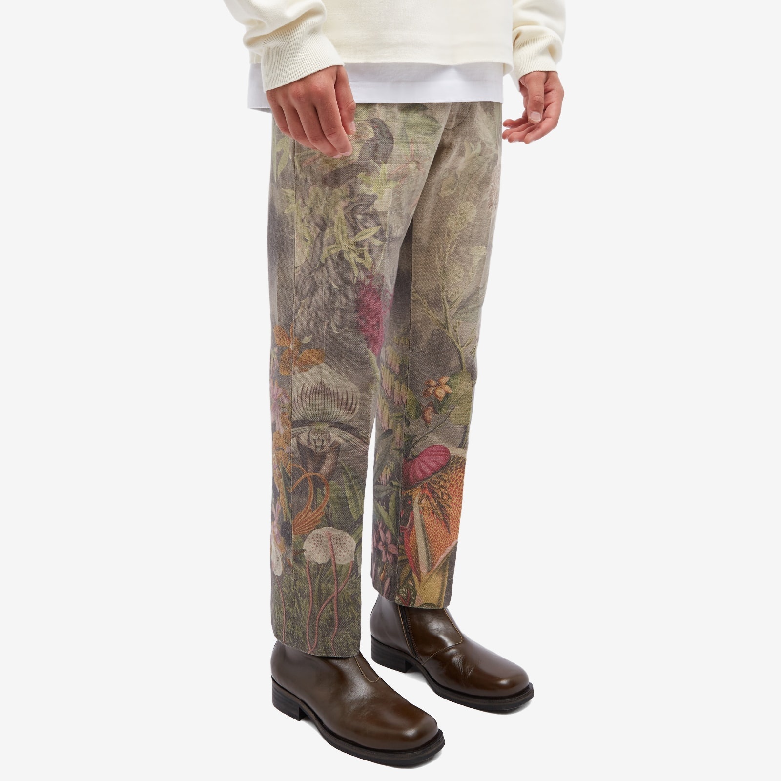 Printed Cotton Cargo Pants in Multicoloured - Dries Van Noten