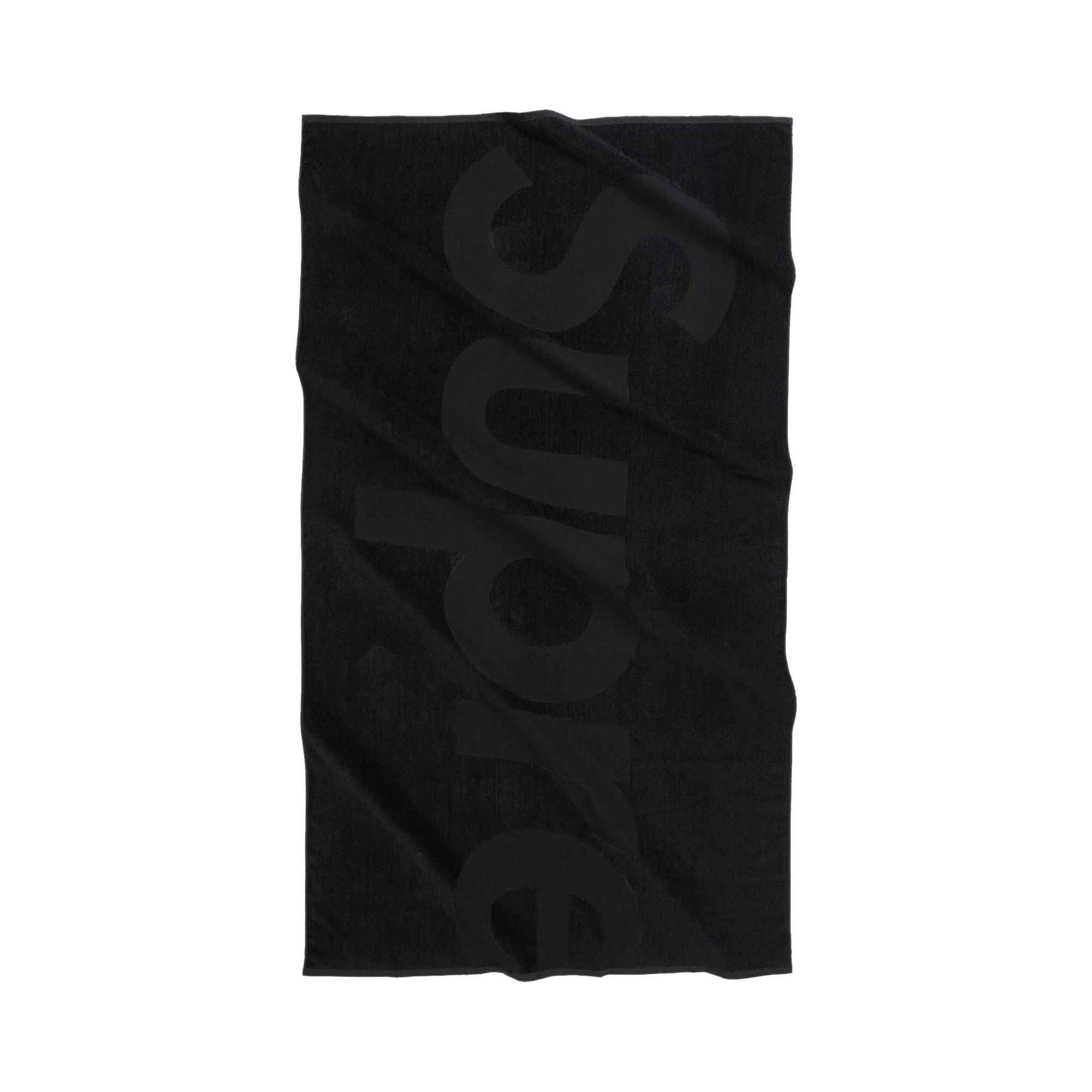 Supreme Tonal Logo Towel 'Black' - 1