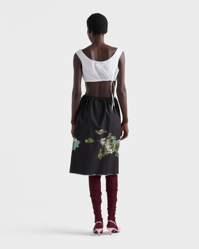 Devoré poplin midi-skirt 5
