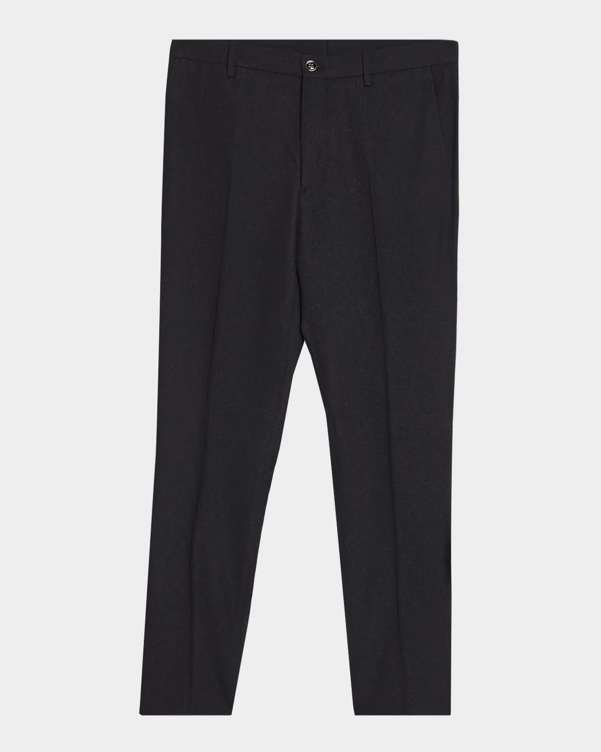 Men's Wool Paisley Roma Fit Flat-Front Trousers - 1