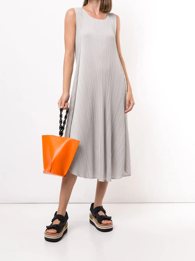 Pleats Please Issey Miyake sleeveless pleated midi dress outlook