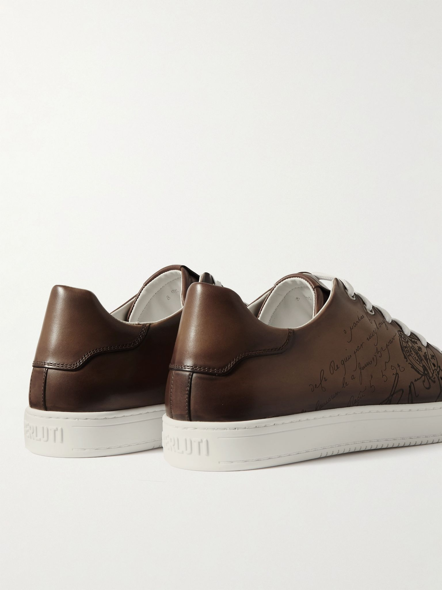 Scritto Venezia Leather Sneakers Brown - 4