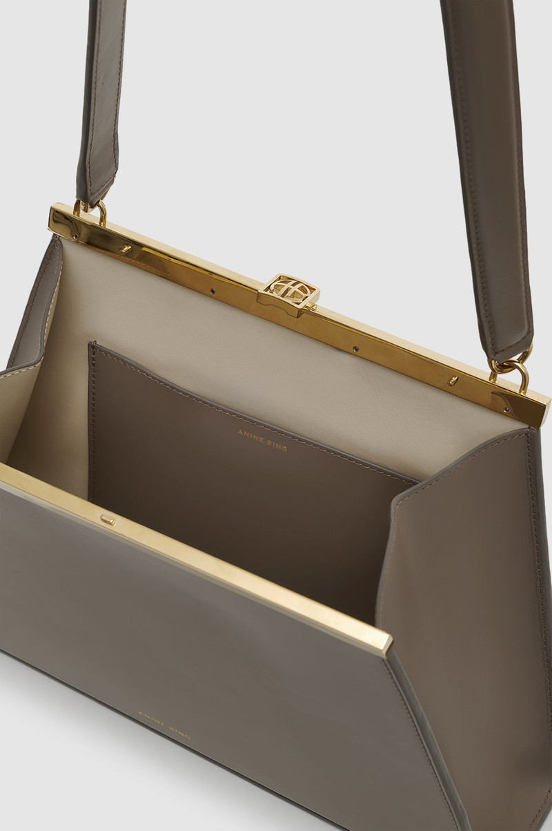 Anine Bag Smooth Leather - Taupe 4