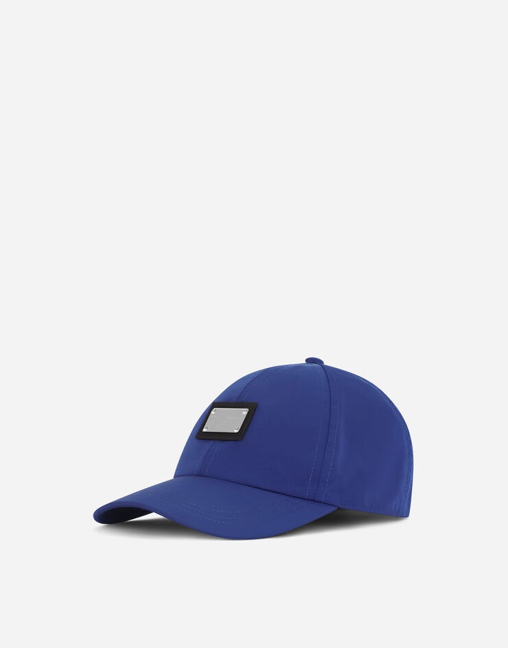 Nylon baseball cap with branded tag - 1