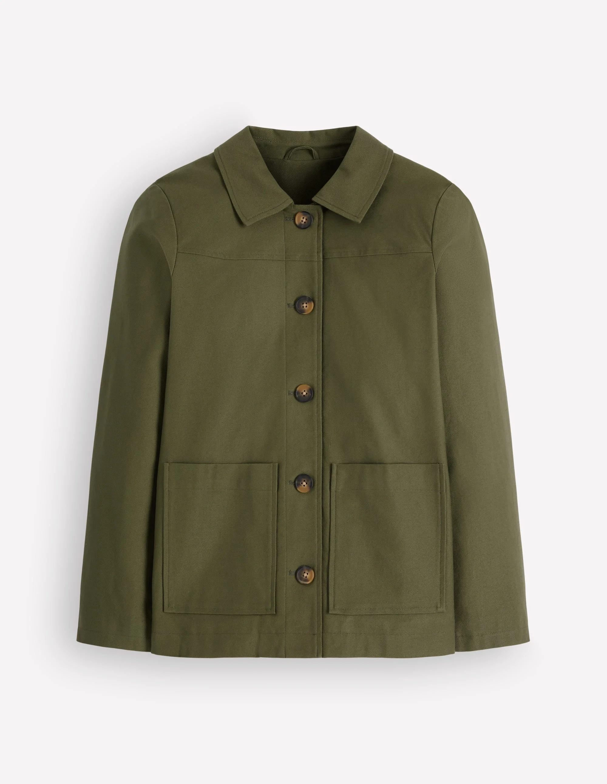 Fife Cotton Chore Jacket-Khaki Embellished - 1