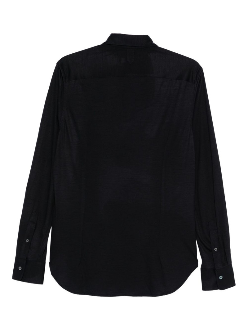 Canali long-sleeve wool shirt outlook