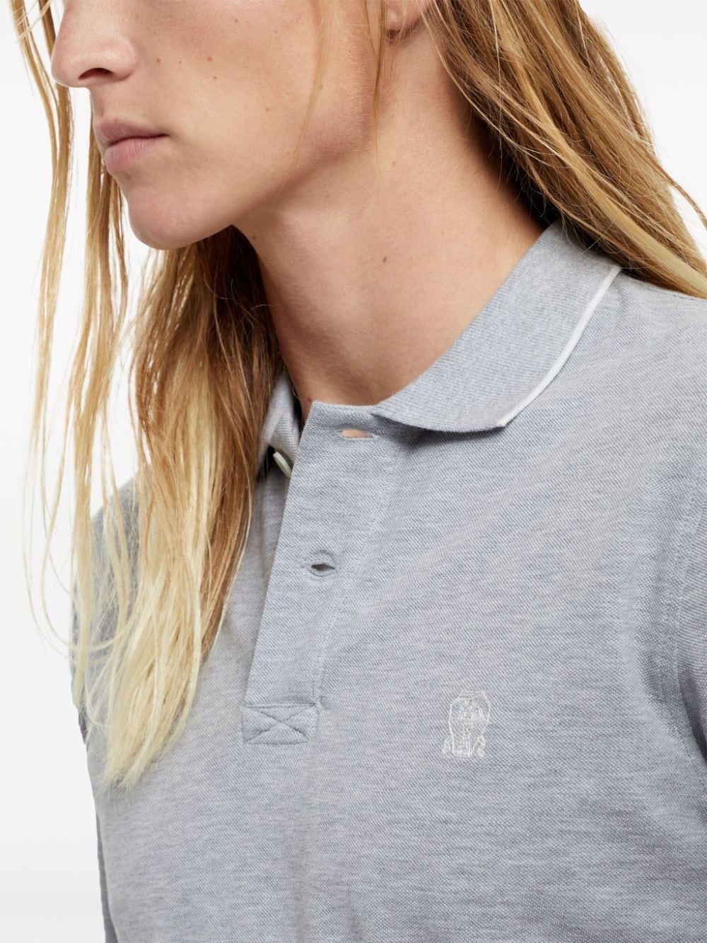 logo-embroidered polo shirt - 5