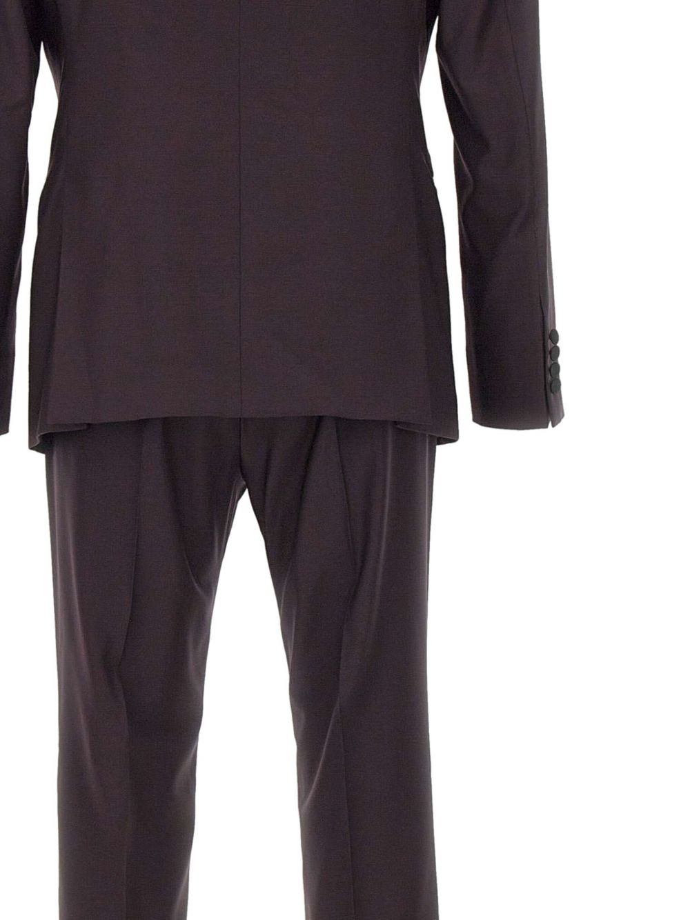 peaked-lapel satin-trimmed suit - 4