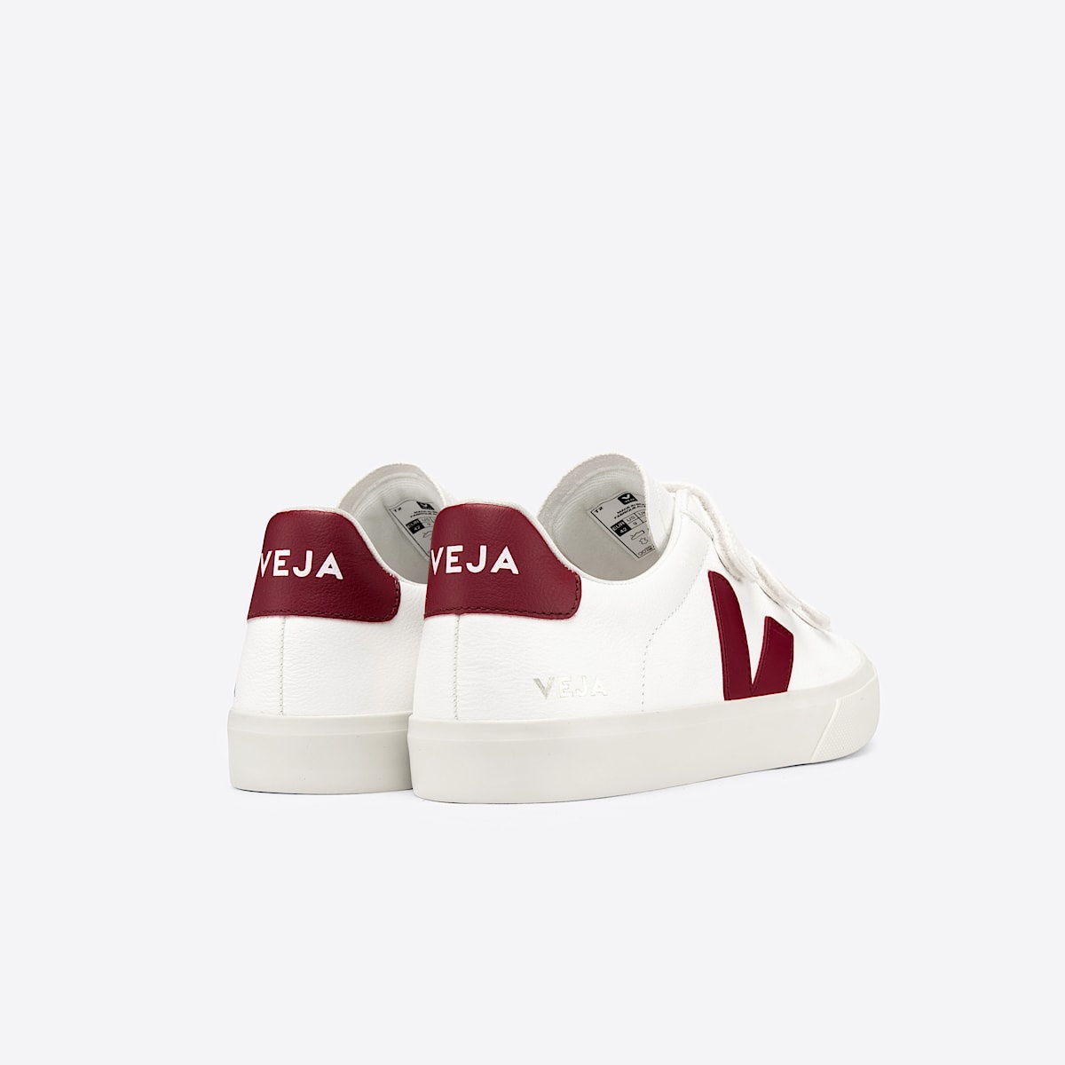 VEJA RECIFE LEATHER WHITE MARSALA | REVERSIBLE
