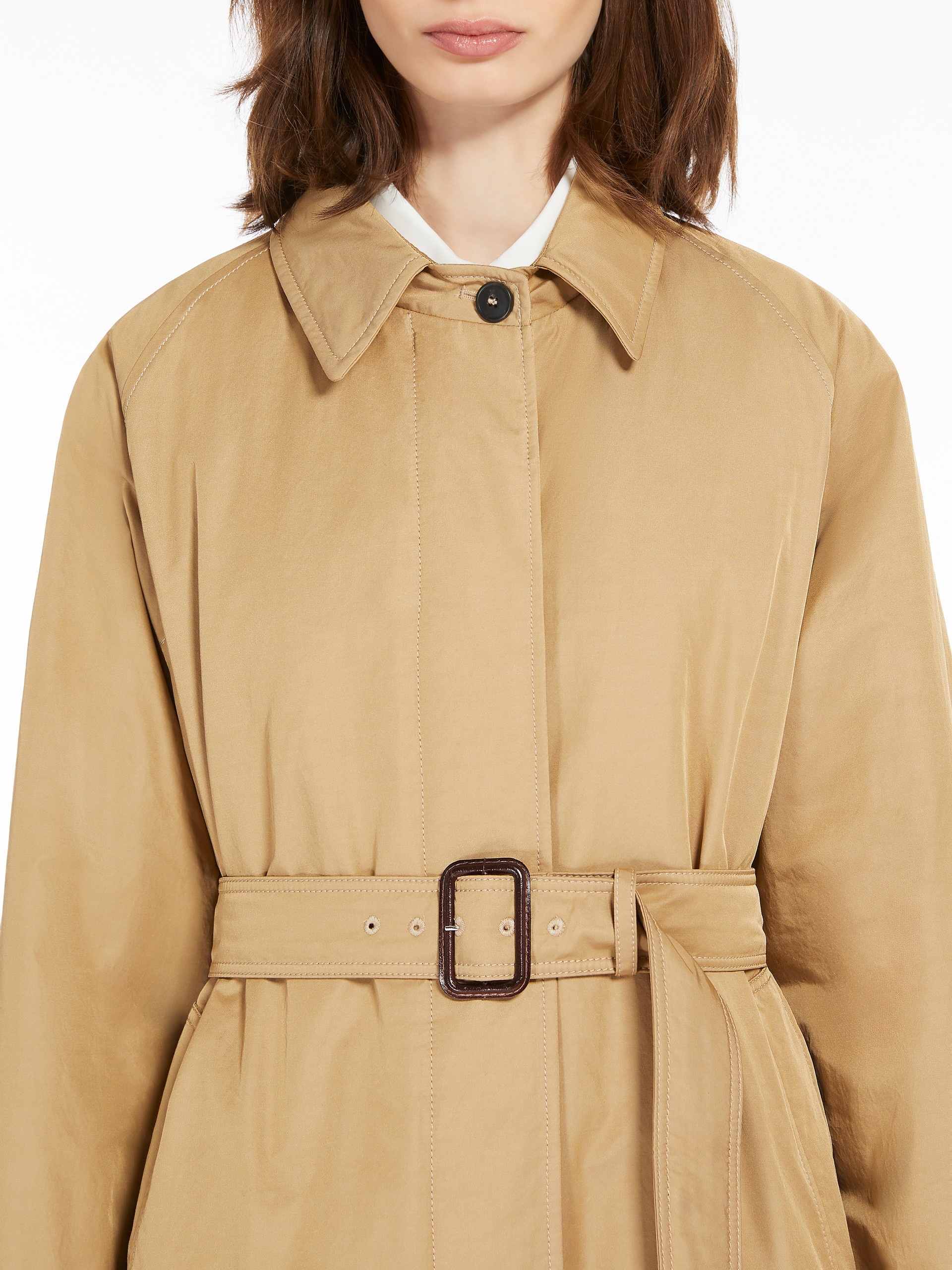TRAFOI Reversible water-repellent cotton trench coat - 5