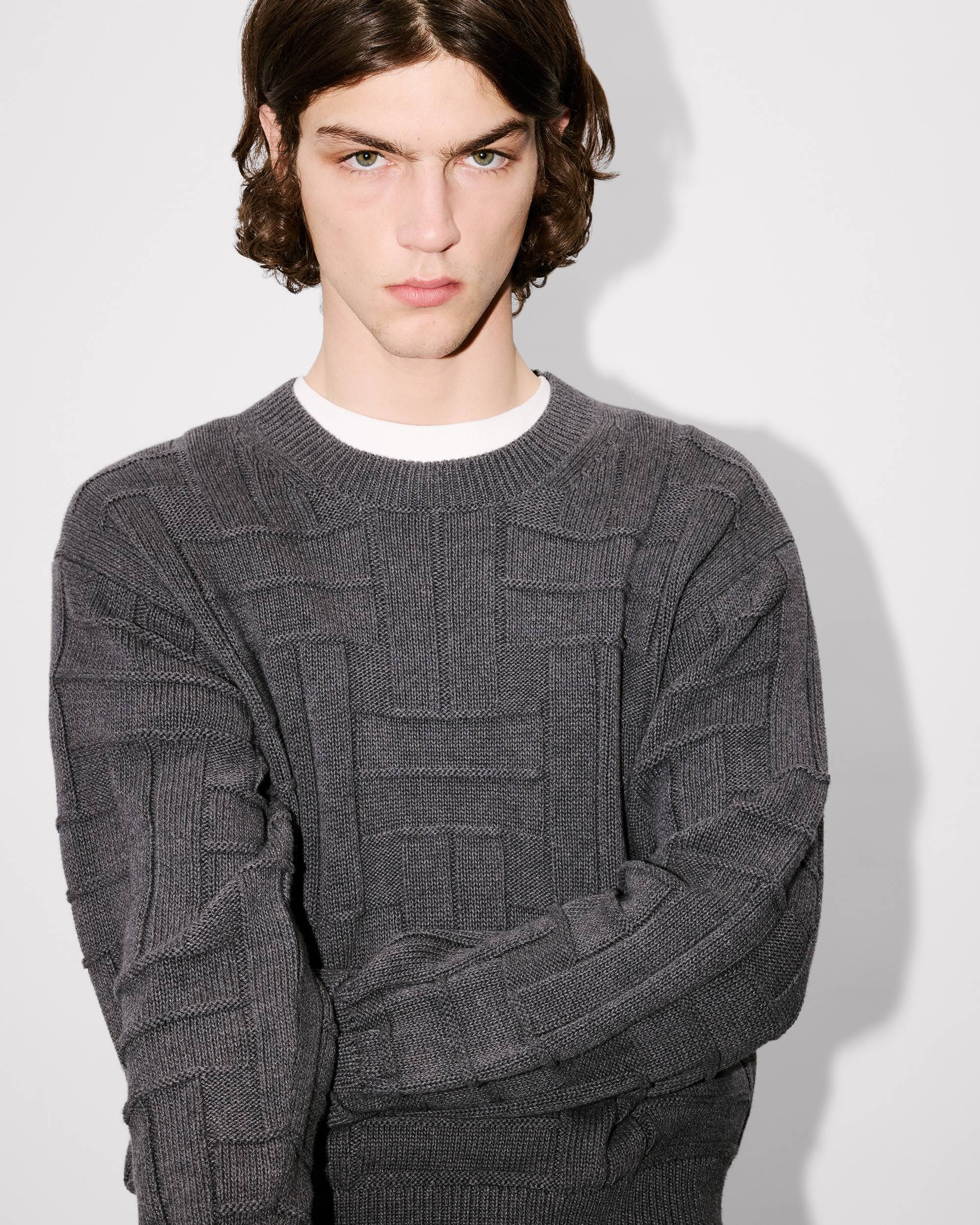 'KENZO Weave' embroidered jumper in cotton - 6