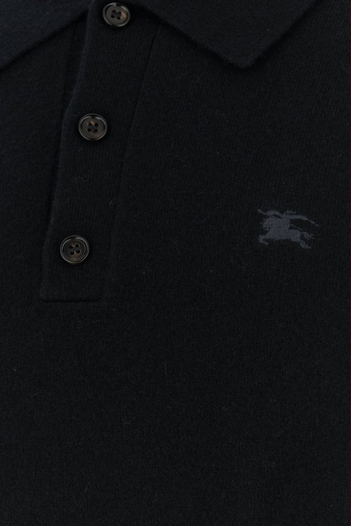 Black cashmere blend polo shirt - 3