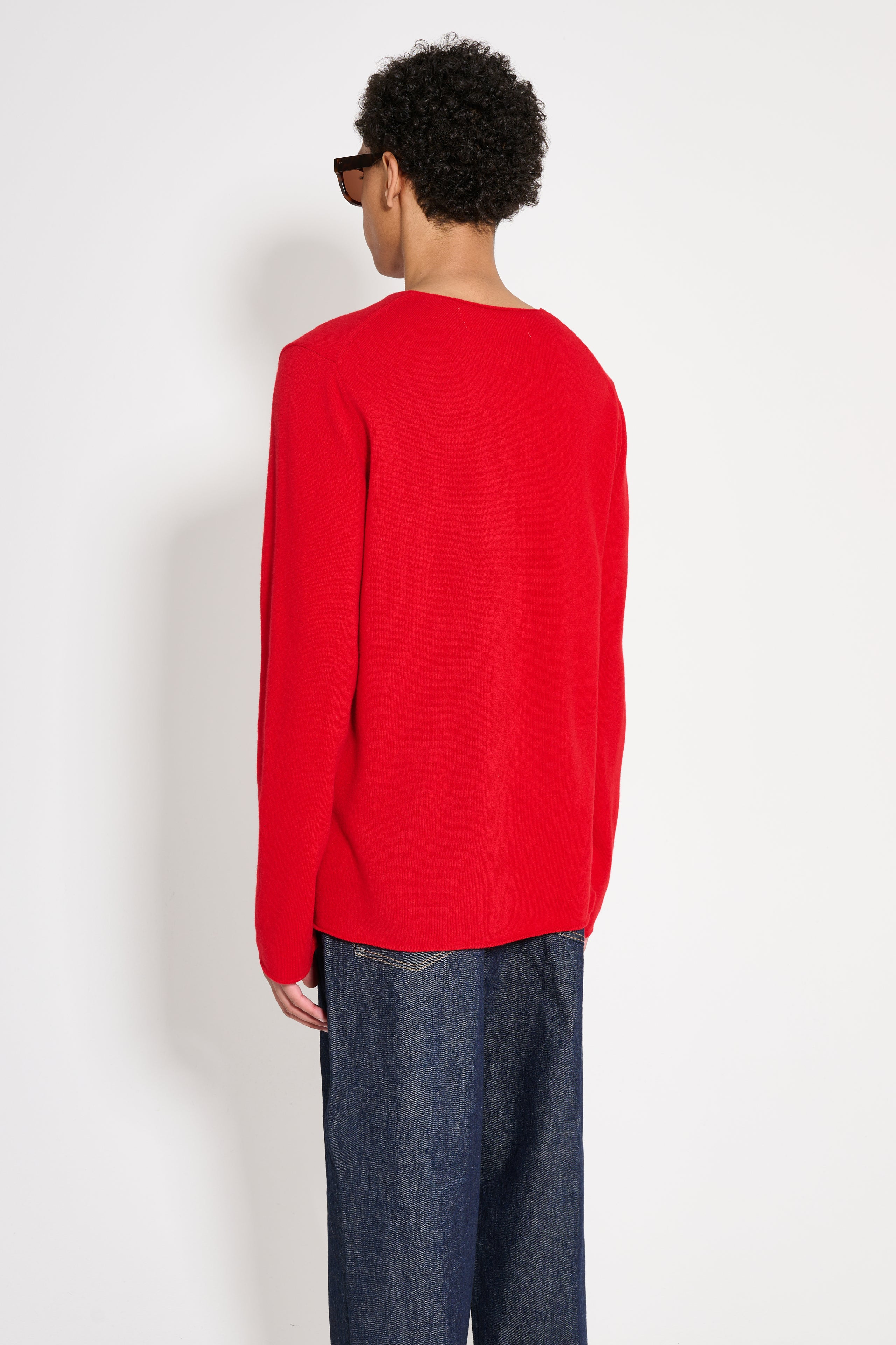 COMME DES GARÇONS PLAY SMALL HEART KNITTED SWEATER RED - 3