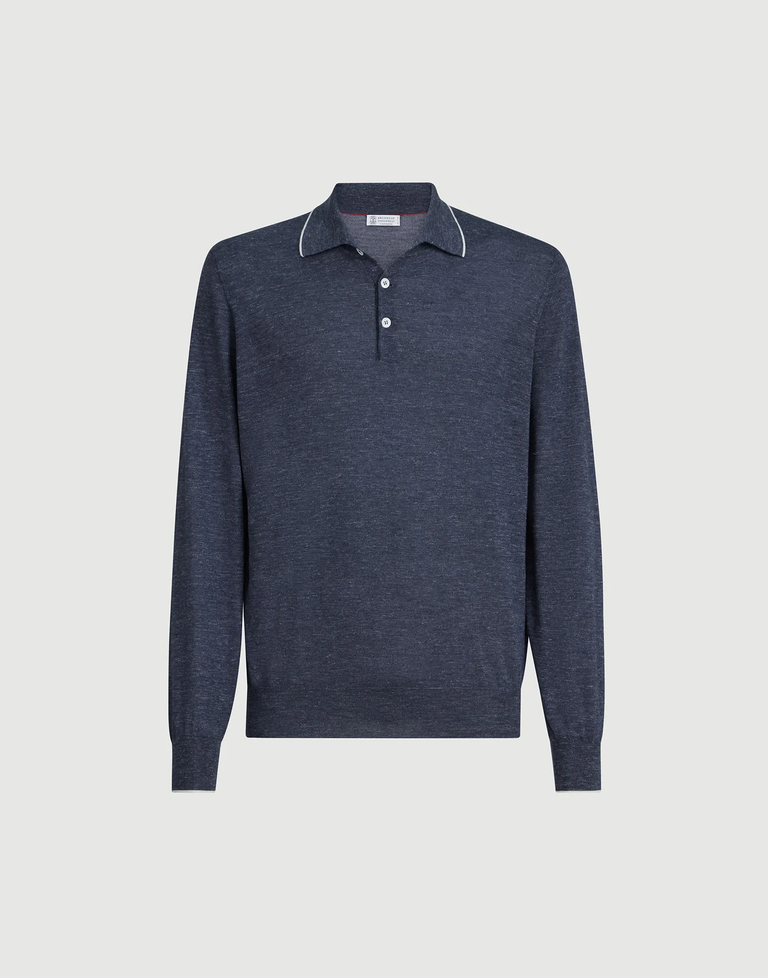 Cashmere, silk and hemp lightweight knit polo shirt - 1