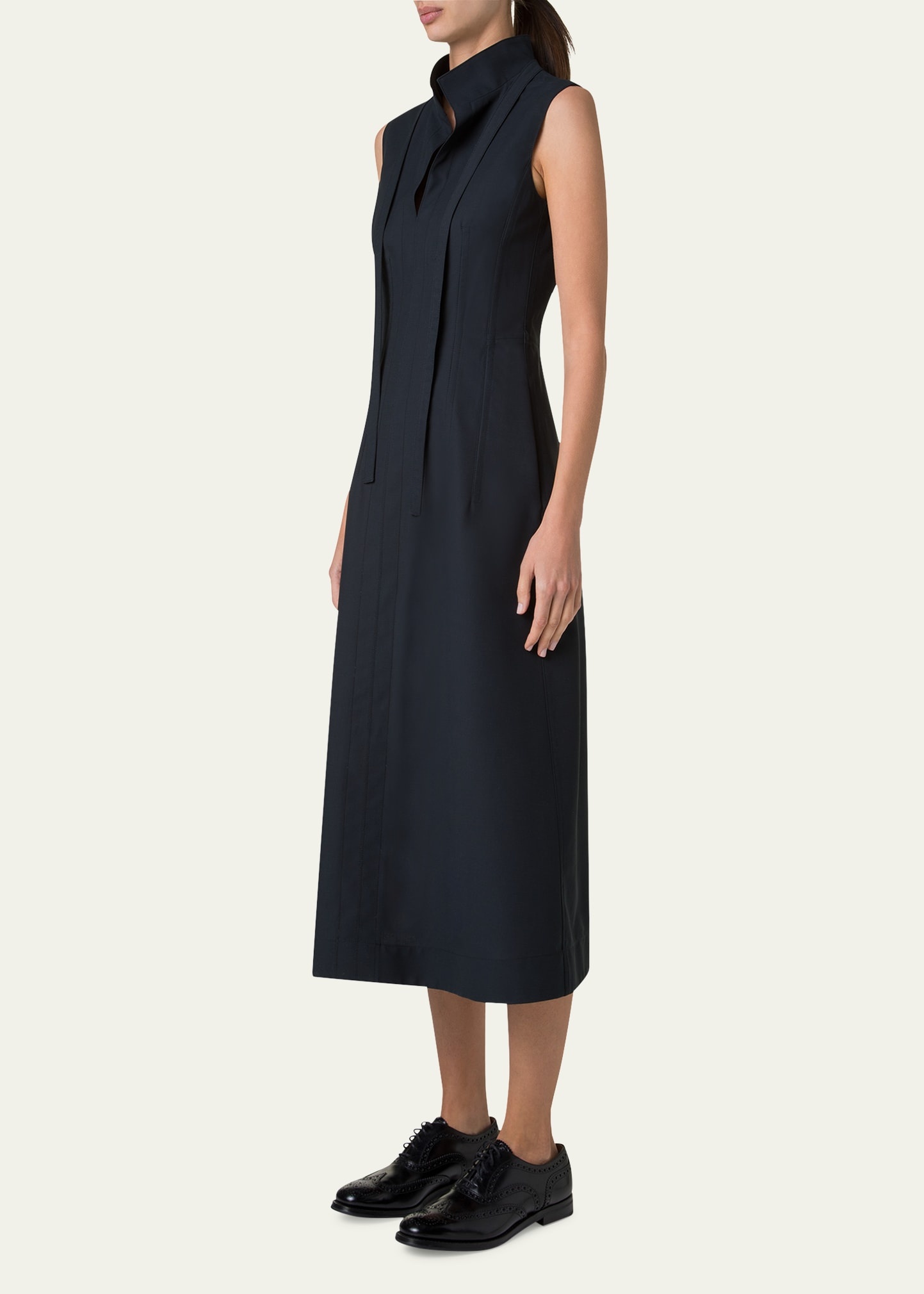 Fit-and-Flare Cotton Midi Dress - 4