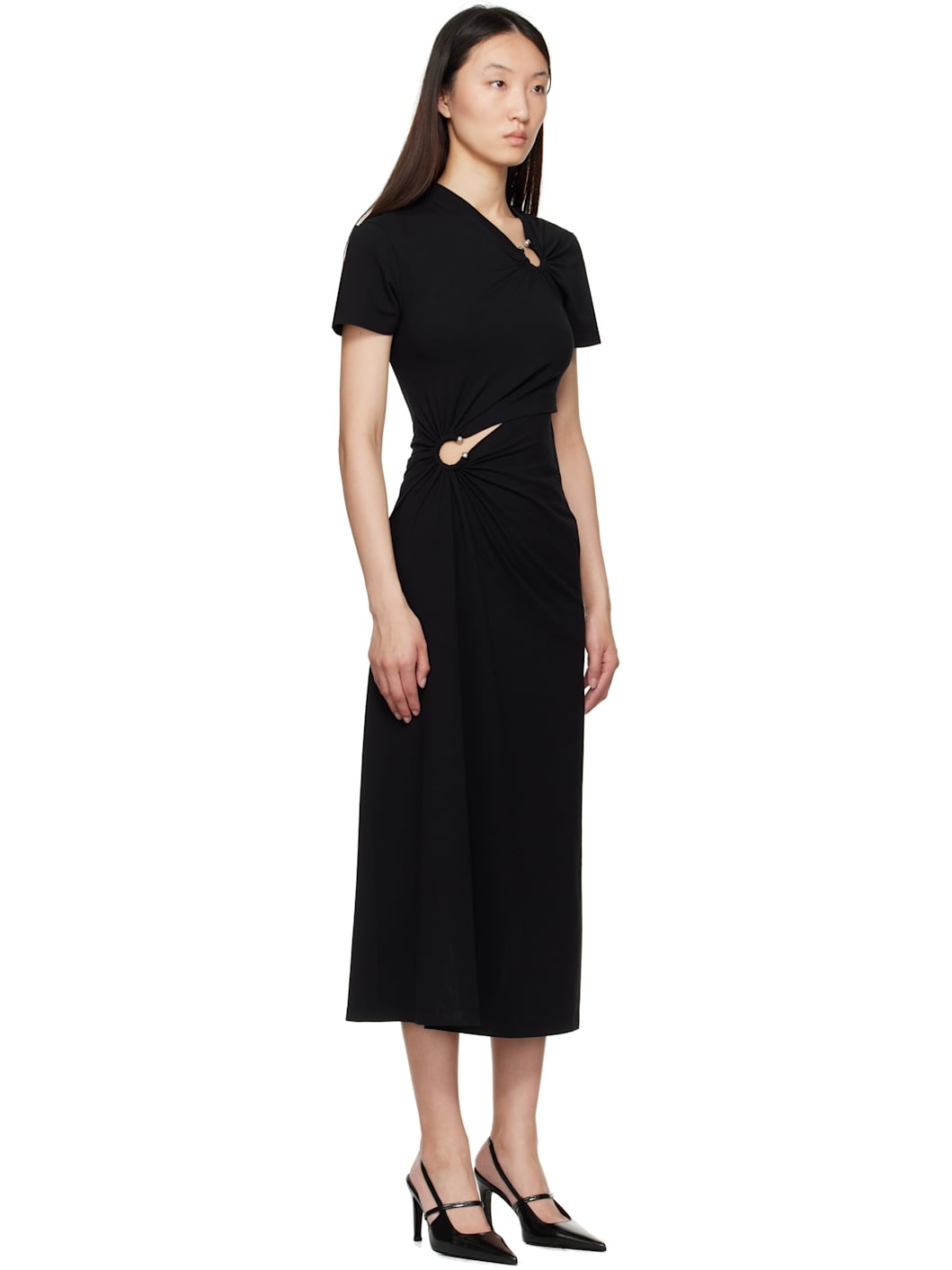 Black Piercing Maxi Dress - 2