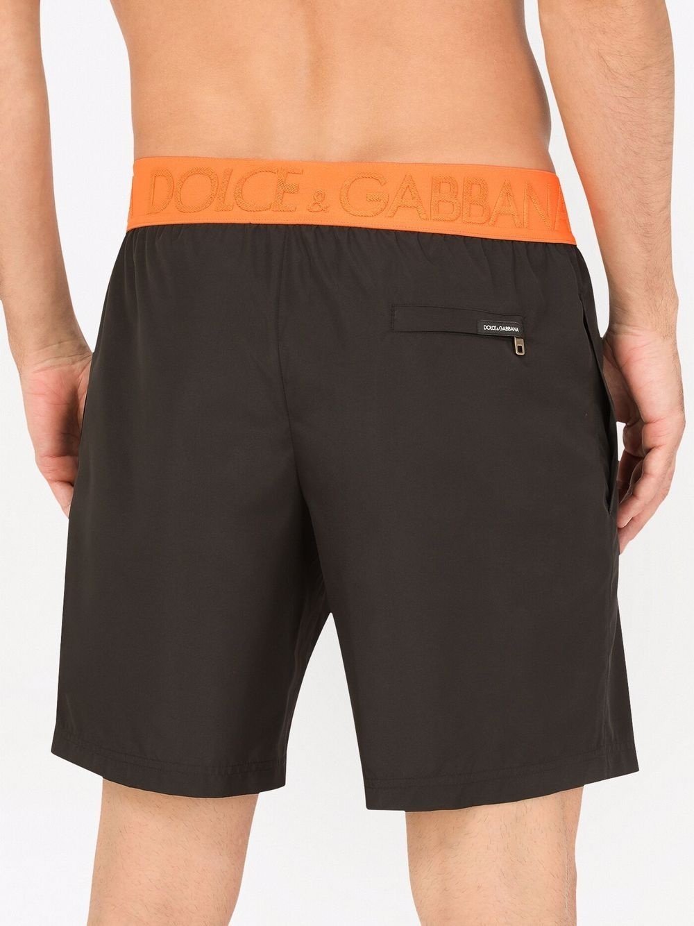 logo-patch two-tone swim shorts - 3