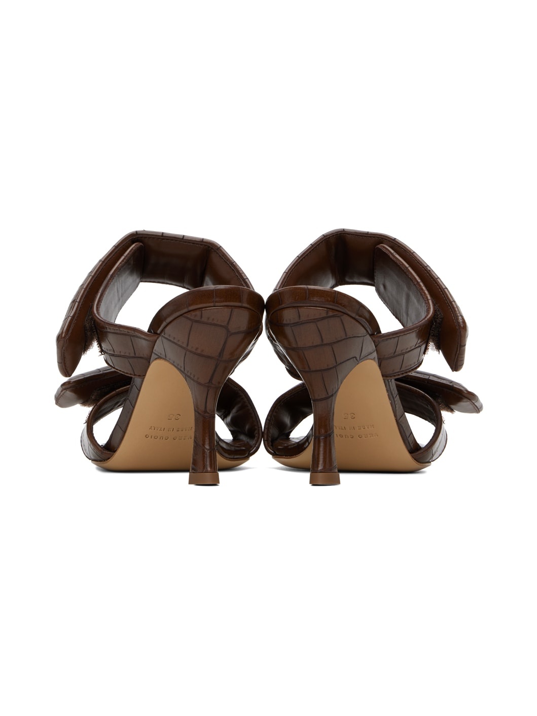 Brown Perni 03 Croc Heeled Sandals - 2